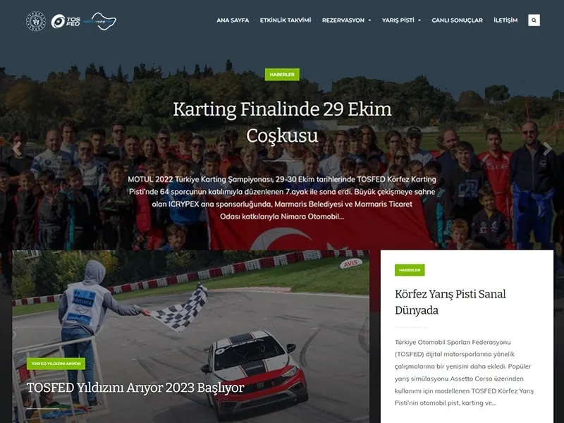 Körfez Racetrack website