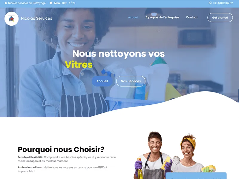 Nicolas Services Nettoyage website